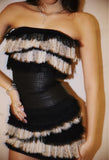 Black Bodycon Strapless Short Lace Party Dress Homecoming Dress HZ1024