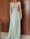 Tiffany Blue Straps Sheath Long Prom Dresses Sweet 20 Dress HZ1024