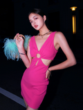 V-neck Sheath Fashion Party Dress Sweet Homecoming Dress HZ1024