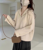 and winter lapel raccoon fleece sweater HZ1024