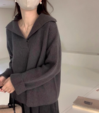 and winter lapel raccoon fleece sweater HZ1024