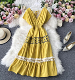 V Neck Short Dress Fashion Dress HZ1024