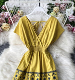 V Neck Short Dress Fashion Dress HZ1024