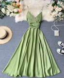 Green Formal Dresses Backless High Waist Party Dresses HZ1024