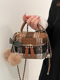 woolen shoulder small square bag mini crossbody bucket bag HZ1024
