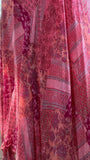 Pink Sheath Printed Chiffon Short Prom Dresses, Spaghetti Strap Evening Dress HZ1024