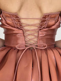 Strapless Satin Short Ballgowns Sweet Birthday Party Dress HZ1024