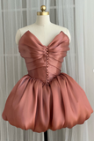 Strapless Satin Short Ballgowns Sweet Birthday Party Dress HZ1024