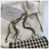 Houndstooth Versatile Shoulder Chain Crossbody Bag HZ1024