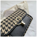Houndstooth Versatile Shoulder Chain Crossbody Bag HZ1024