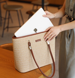 Capacity Beach Grass Woven Commuter shoulder bag HZ1024