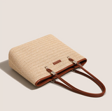 Capacity Beach Grass Woven Commuter shoulder bag HZ1024