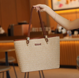 Capacity Beach Grass Woven Commuter shoulder bag HZ1024