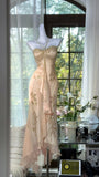 Halter Sheath Chiffon Beaded Formal Dresses, Light Green Long Prom Dresses HZ1024