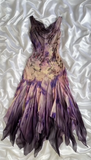 Swing Neck Sheath Printed Chiffon Prom Dresses Elegant Evening Dresses HZ1024