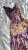 Swing Neck Sheath Printed Chiffon Prom Dresses Elegant Evening Dresses HZ1024