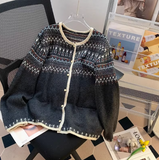 Isle Vintage Jacquard Knit Cardigan HZ1024