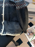 Isle Vintage Jacquard Knit Cardigan HZ1024
