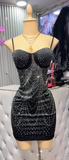 Black Spaghetti Strap Sheath Short Homecoming Dresses Outdoor Party Outfits HZ1024