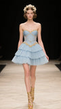 Blue Sweetheart Neck A-Line Tulle Beaded Short Homecoming Dresses Birthday Dress HZ1024