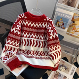 jacquard thick long sleeve sweater HZ1024