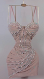 Pink Bodycon Spaghetti Strap Mini Birthday Dress Short Homecoming Dresses HZ1024