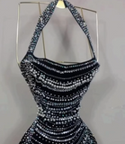 Bodycon Spaghetti Straps Beaded Short Birthday Dress Homecoming Dresses HZ1024