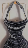 Bodycon Spaghetti Straps Beaded Short Birthday Dress Homecoming Dresses HZ1024