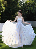 Strapless A-Line Tulle Birthday Dress, Elegant Prom Dresses HZ1024