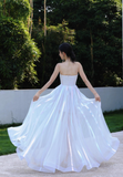 Strapless A-Line Tulle Birthday Dress, Elegant Prom Dresses HZ1024