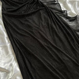 Black Sweetheart Neck Bodycon Birthday Dresses Ruffle Chiffon Formal Dresses Party Dress HZ1024
