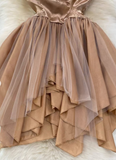 Champagne Graduation Dress Elegant A-Line Short Birthday Dress Party Dress HZ1024