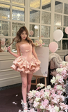 Halter Homecoming Dress Short Ball Gowns Sweet 18th Birthday Outfit Fashion Party Dress HZ1024