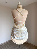 Strap Bodyocn Satin Short Party Outfit Fashion Birthday Dress Sexy Homecoming Dress HZ1024