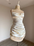 Strap Bodyocn Satin Short Party Outfit Fashion Birthday Dress Sexy Homecoming Dress HZ1024