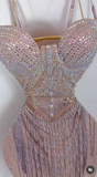 Sexy Spaghetti Strap Bodycon Party Dress 18th Birthday Outfit Sparkly Sequined Tassel Homecoming Dress HZ1024