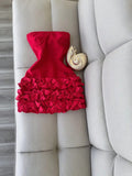 Spaghetti Strap Party Dress Red Bodycon Applique 18th Birthday Outfit Homecoming Dresses HZ1024
