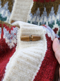 Isle Vintage Jacquard Duffle Cardigan Sweater HZ1024