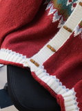 Isle Vintage Jacquard Duffle Cardigan Sweater HZ1024