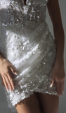 Sparkly Sweetheart Neck Sheath Short Party Dress Elegant Birthday Outfit Gorgeous Hoco Dresses HZ1024