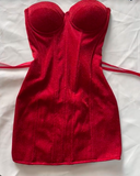 Sweetheart Bodycon Party Dress Short 18th Birthday Glitter Middle School Hoco Dresses HZ1024
