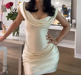 Satin Bodycon Graduation Dresses Short Formal Dresses 18th Birthday Outfit Homecoming Dress HZ1024