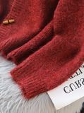 Horn Button Fair Isle Thick Knit Cardigan HZ1024