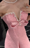 Pink Sweetheart Neck A-Line 16th Birthday Dress Beaded Short Homecoming Dress Modest Graduation Dress Middle School Hoco Dresses HZ1024