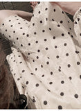 Polka Dot Romantic Long Sleeve Dress HZ1024