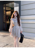 Polka Dot Romantic Long Sleeve Dress HZ1024