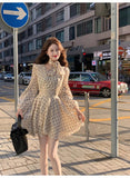 Polka Dot Romantic Long Sleeve Dress HZ1024