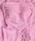 Pink Spaghetti Strap Evening Dress 16th Birthday Dress Sheath Chiffon Ruffle Formal Dresses HZ1024