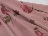 pink floral V-neck long-sleeved dress HZ1024
