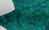 retro floral ruffled temperament waist slit dress HZ1024